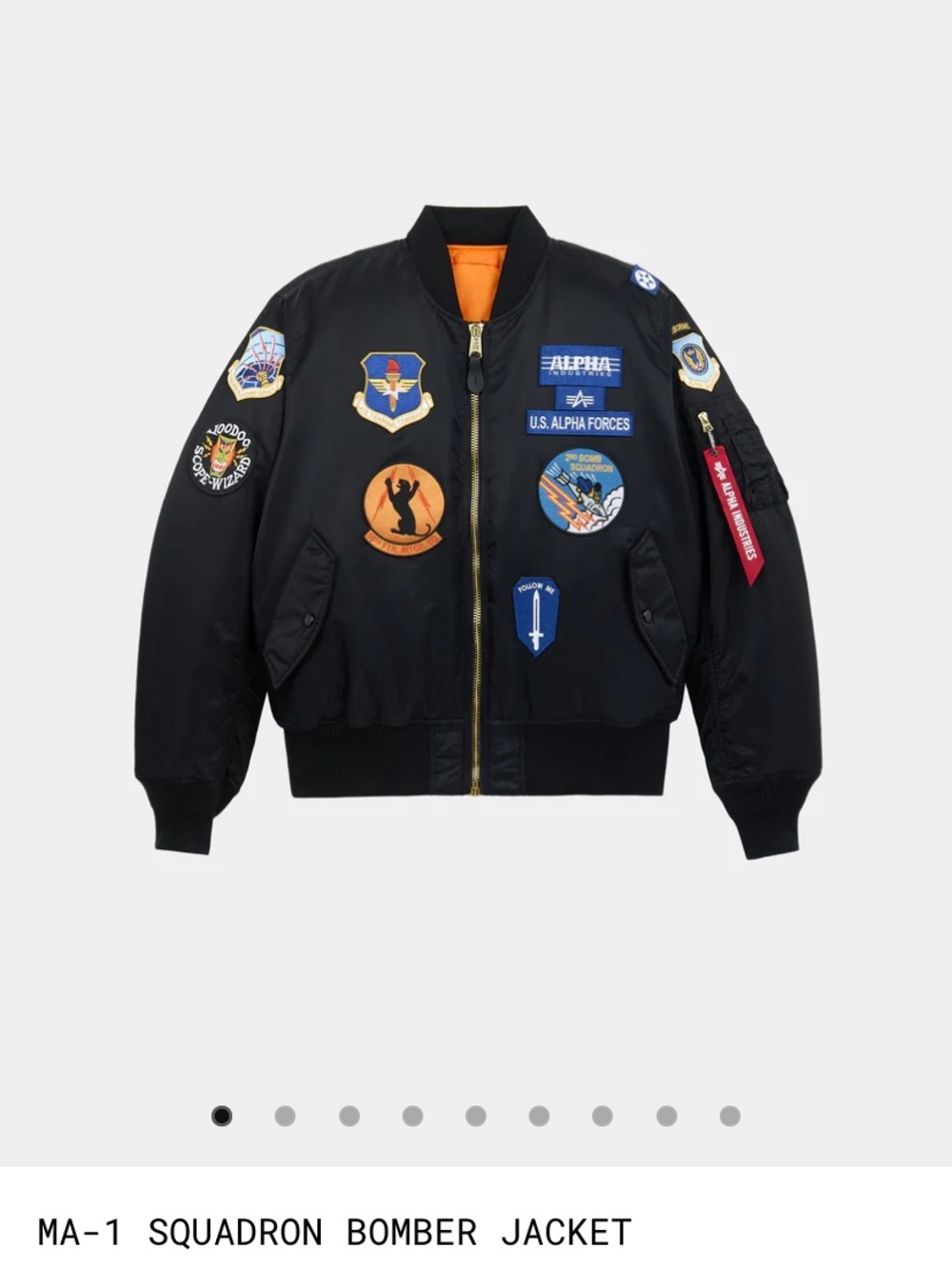 Alpha Industries MA-1 Squadron Bomber Jacket - Black